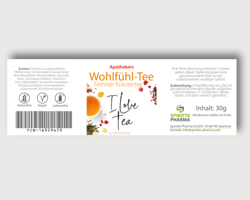 Wohlfühl Tee Glas 30g