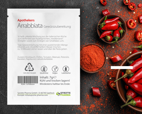 Arrabbiata Gewürzzubereitung Beutel 7g