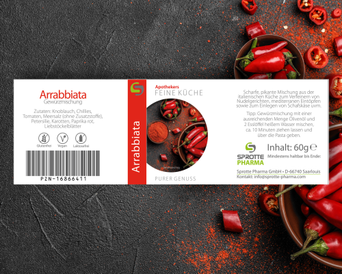 Arrabbiata Gewürzzubereitung Glas 60g