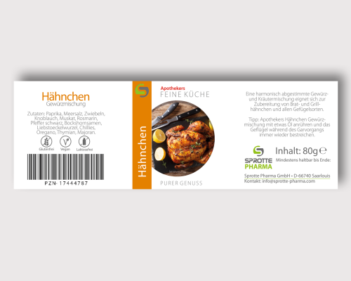 Hähnchen Gewürzmischung Glas 80g